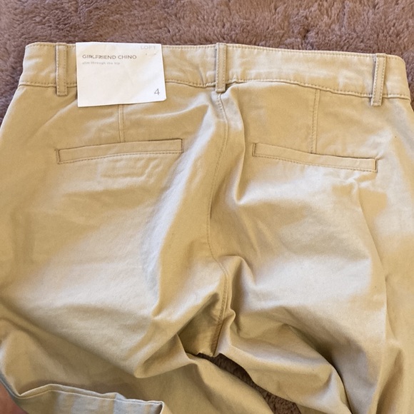LOFT Girlfriend Chino Tan Pants/Khakis - Picture 2 of 5